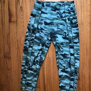 Til You Collapse Green Camo Heart Booty Crop